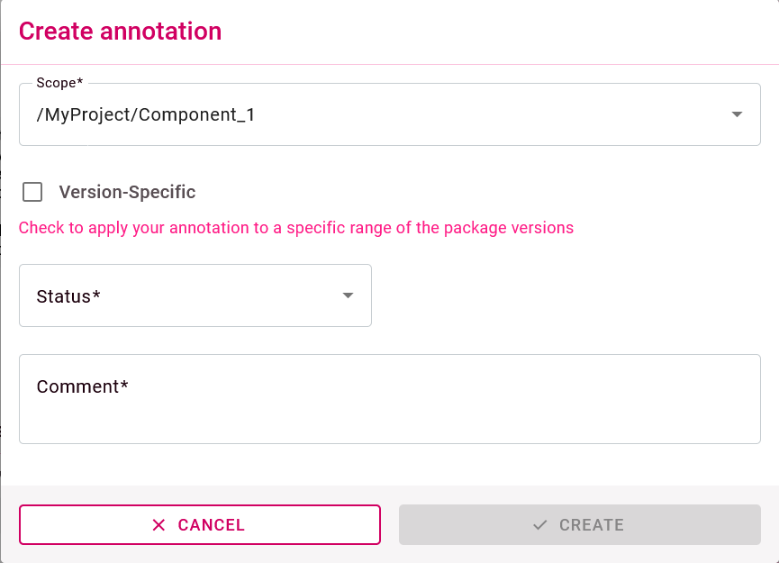 Creating an annotation with scope